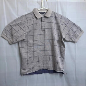 Polo Golf Ralph Lauren Polo Shirt Men's Large L Gray / Blue Plaid